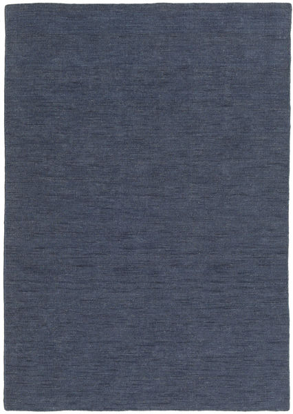  Wool Rug 160X230 Kelim Loom Navy Blue 