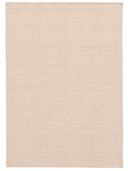 Kelim Loom 200X300 Light Pink Plain (Single Colored) Wool Rug