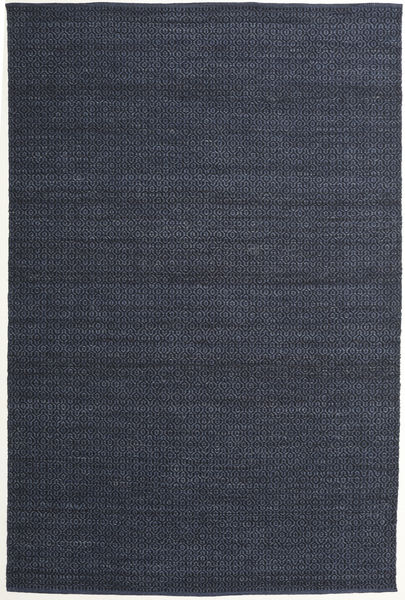  200X300 Einfarbig Alva Teppich - Blau/Schwarz Wolle