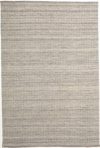 200X300 単色 Alva 絨毯 - 茶色/ホワイト ウール