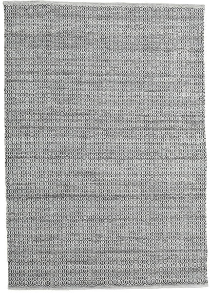 Alva 160X230 Grey/Black Plain (Single Colored) Wool Rug