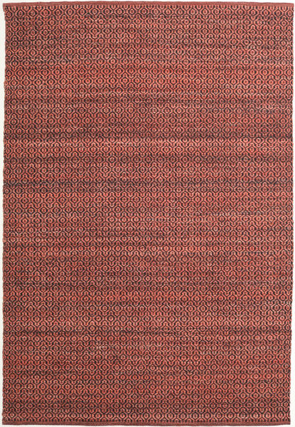  ウール 絨毯 160X230 Alva ラストレッド/ブラック