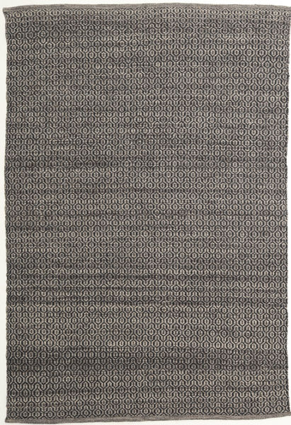 Alva 160X230 Brown/Black Plain (Single Colored) Wool Rug