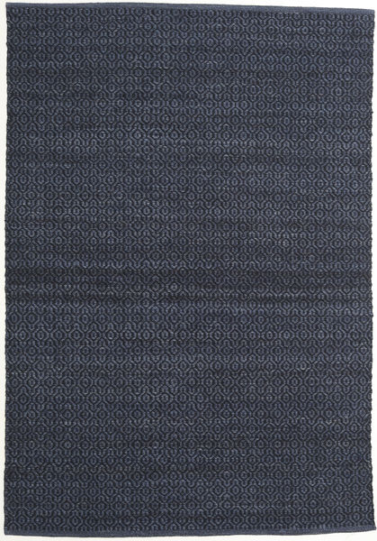  Wool Rug 140X200 Alva Blue/Black Small 
