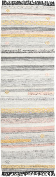  80X250 Pequeno Ragna Tapete - Multicor/Cinzento Lã