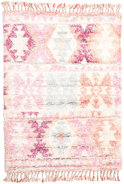  120X180 Shaggy Rug Small Märta - Pink Wool