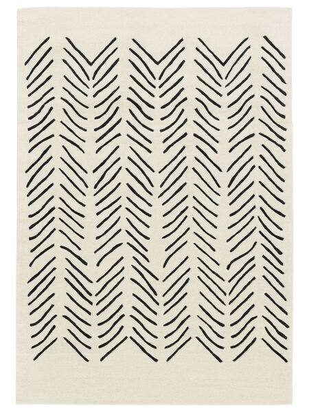  Alfombra De Lana 250X350 Scandic Lines 2018 Blanco/Negro Grande