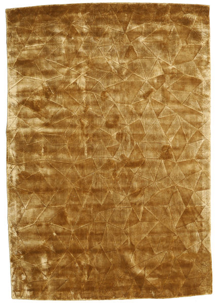  140X200 Plain (Single Colored) Small Crystal Rug - Gold