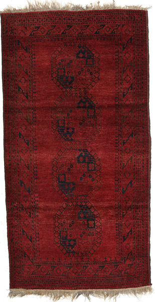112X214 Tappeto Afghan Khal Mohammadi Orientale Rosso Scuro (Lana, Afghanistan) Carpetvista