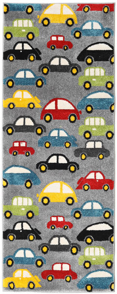Cars Tapis Enfant 80X200 Petit Gris/Multicolore Voiture Couloir