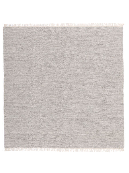  250X250 Einfarbig Groß Melange Teppich - Grau