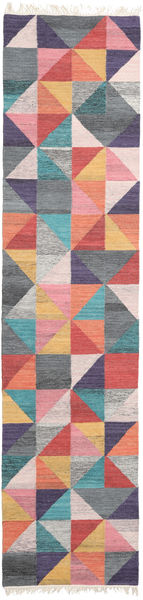 Caleido 80X250 Small Multicolor Abstract Runner Wool Rug