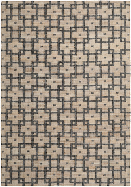 Tudor インドア/アウトドア用ラグ 200X300 ベージュ/ブラック 幾何学模様 絨毯