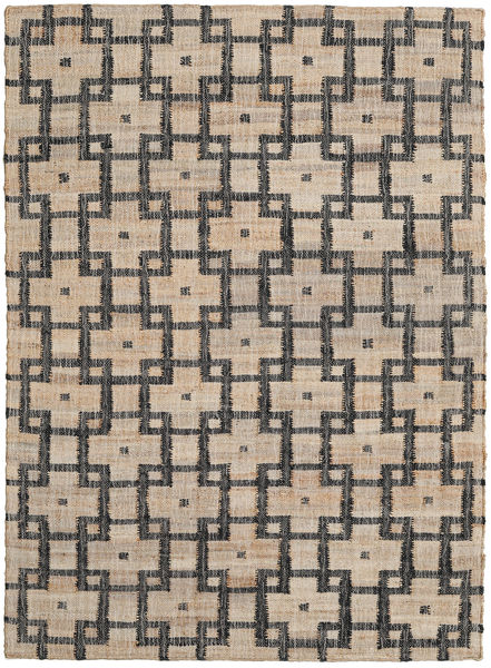 Tudor インドア/アウトドア用ラグ 140X200 小 ベージュ/ブラック 幾何学模様 絨毯