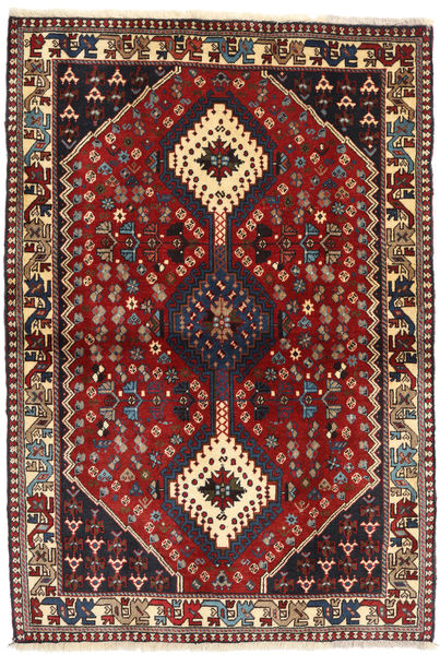 Tapete Oriental Yalameh 102X150 Vermelho Escuro/Castanho (Lã, Pérsia/Irão)