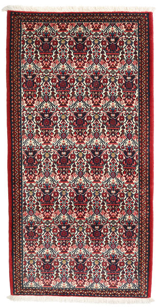  Persisk Abadeh Tæppe 73X144 Mørkerød/Rød (Uld, Persien/Iran)