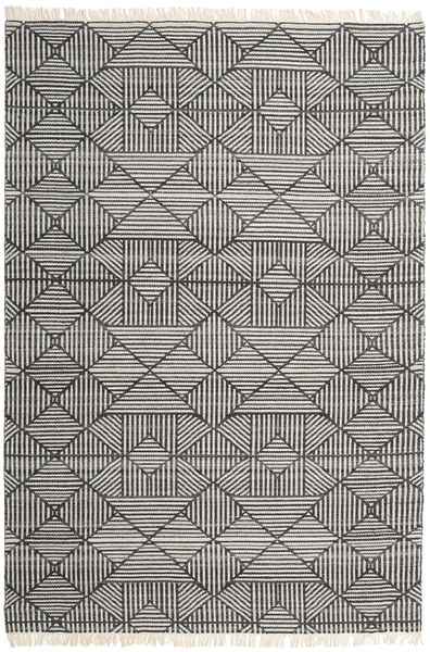  ウール 絨毯 200X300 Mauri チャコールグレー/クリームベージュ色