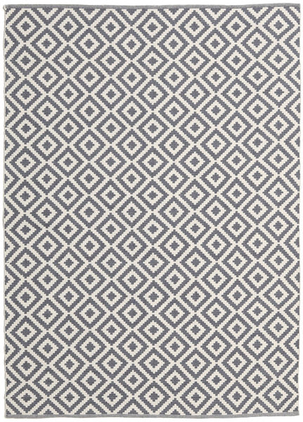 Torun 170X240 회색/하얀색 체커 무늬 면화 러그