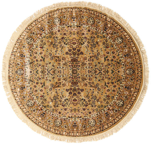 Kerman Diba Ø 150 Small Beige/Brown Round Rug