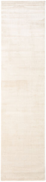 Illusion 100X400 小 クリームホワイト 単色 細長 絨毯