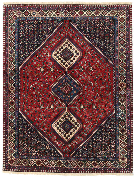 Yalameh Matta 155X200 Mörkrosa/Röd Ull, Persien/Iran Carpetvista