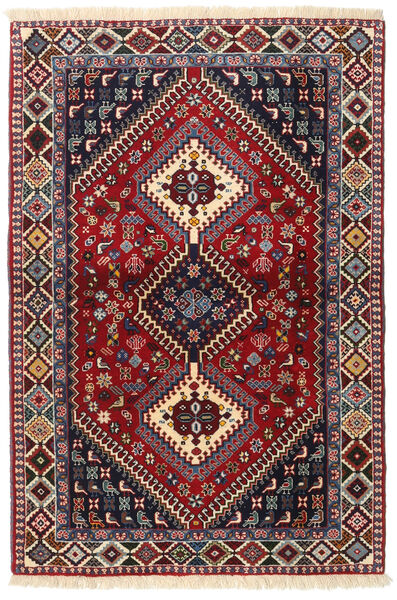  Yalameh Teppich 103X151 Persischer Wollteppich Rot/Dunkelrosa Klein Carpetvista
