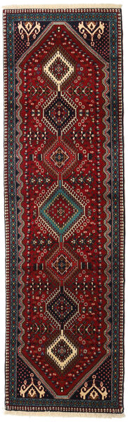88X295 Yalameh Teppich Orientalischer Läufer Dunkelrot/Rot (Wolle, Persien/Iran) Carpetvista