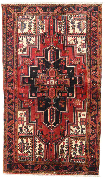 Heriz Matta 128X217 Röd/Mörkröd Ull, Persien/Iran Carpetvista