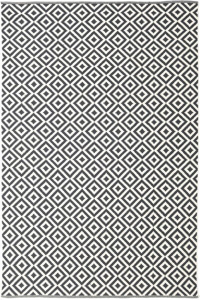  200X300 체커 무늬 Torun 러그 - 검정색/하얀색 면화