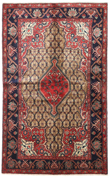  Songhor Rug 135X220 Persian Wool Red/Dark Grey Small Carpetvista