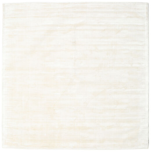 Tribeca 250X250 Large Ivory White Plain (Single Colored) Square Rug 