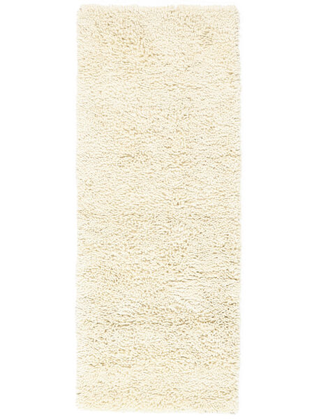 Serenity 80X200 Small Off White Plain (Single Colored) Runner Wool Rug