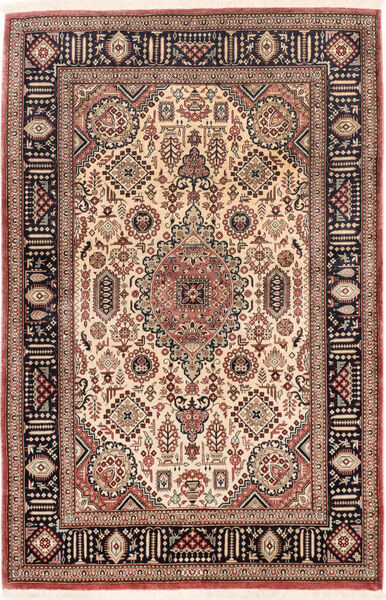 75X116 絨毯 オリエンタル クム シルク 茶色/ベージュ (絹, ペルシャ/イラン)