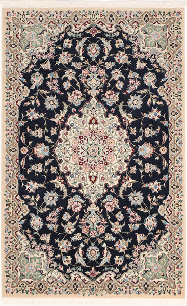絨毯 オリエンタル ナイン 9La Sherkat Farsh 90X142 ベージュ/ブラック (ウール, ペルシャ/イラン)
