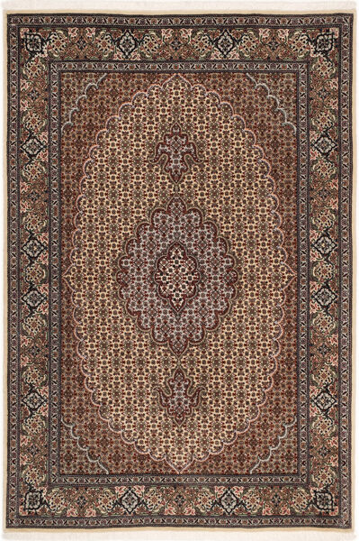 100X150 Tabriz 50 Raj Matta Orientalisk Brun/Orange ( Persien/Iran)