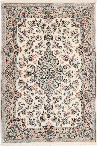 110X163 Ilam Sherkat Farsh Seide Teppich Orientalischer Beige/Hellgrau (Wolle, Persien/Iran)