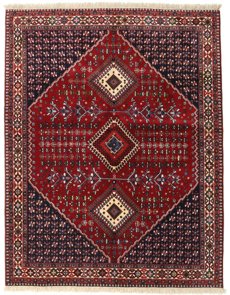 152X195 Χαλι Yalameh Ανατολής Σκούρο Κόκκινο/Κόκκινα (Μαλλί, Περσικά/Ιρανικά) Carpetvista
