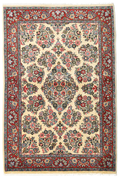 106X160 Sarouk Rug Oriental Brown/Beige (Wool, Persia/Iran) Carpetvista