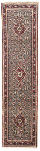 Moud Teppich 75X296 Läufer Rot/Orange Wolle, Persien/Iran Carpetvista