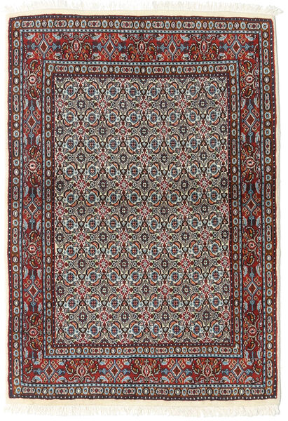 85X140 Moud Matot Matto Itämainen Tummanpunainen/Harmaa ( Persia/Iran) Carpetvista