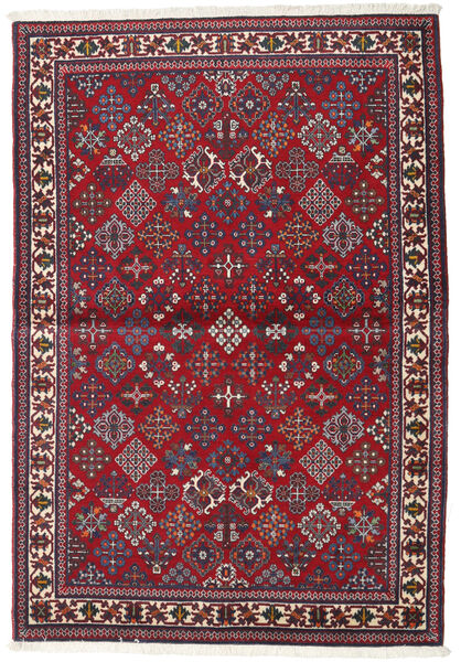 Tapete Meimeh 110X161 Vermelho/Cinza Escuro (Lã, Pérsia/Irão)