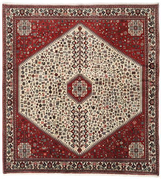 러그 페르시안 Abadeh 195X210 사각형 빨간색/갈색 (울, 페르시아/이란)