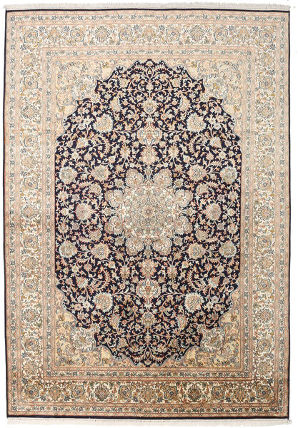 169X244 絨毯 オリエンタル カシミール ピュア シルク ベージュ/オレンジ (絹, インド) Carpetvista