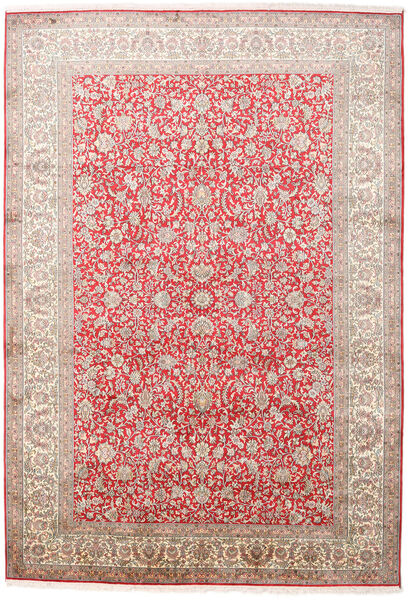  Kashmir Pure Silk Rug 216X311 Silk Beige/Orange Carpetvista