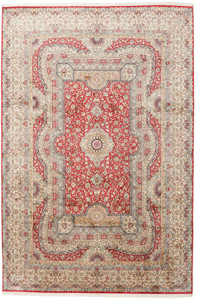絨毯 オリエンタル カシミール ピュア シルク 217X323 ベージュ/ライトグレー (絹, インド)