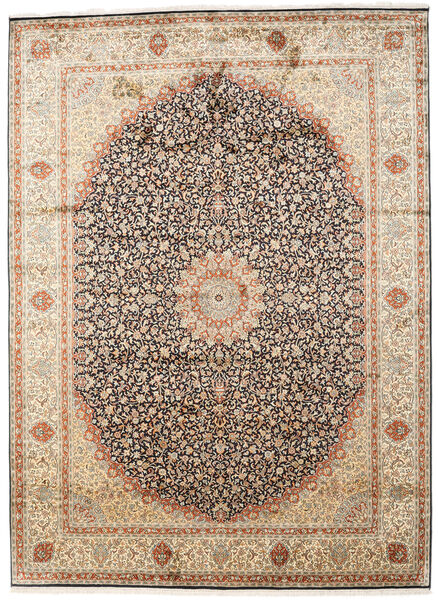 絨毯 カシミール ピュア シルク 247X339 ベージュ/茶色 (絹, インド)
