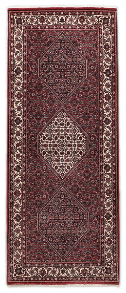  84X205 Bidjar Teppich Läufer Dunkelrot/Rot Persien/Iran