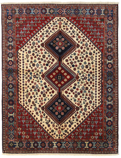 155X198 Χαλι Yalameh Ανατολής Σκούρο Κόκκινο/Κόκκινα (Μαλλί, Περσικά/Ιρανικά) Carpetvista