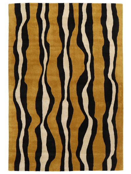  160X230 Tier Tigre Teppich - Gold/Beige Wolle