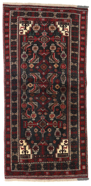  Oriental Baluch Rug 98X205 Dark Red/Red Wool, Persia/Iran Carpetvista